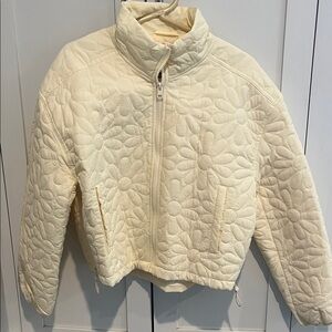 Ultralight packable pale yellow jacket size medium